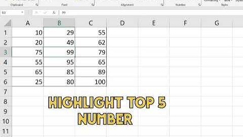 " Excel Magic: Top 5 Numbers Highlighted with Conditional Formatting!"#excel 