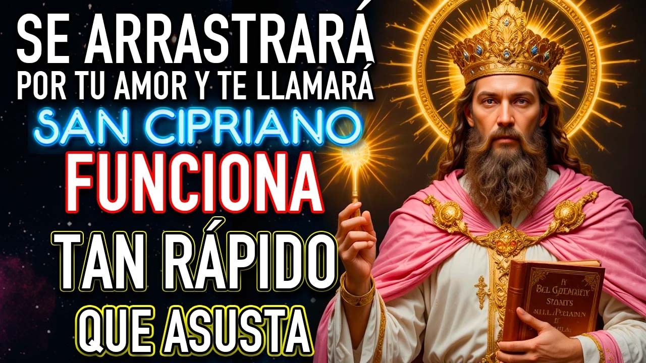 ORACIÓN A SAN CIPRIANO TE VA A BUSCAR EN 3 MINUTOS, LOCAMENTE TE DESEARÁ Y TRAERÁ A TU AMOR DOMINADO