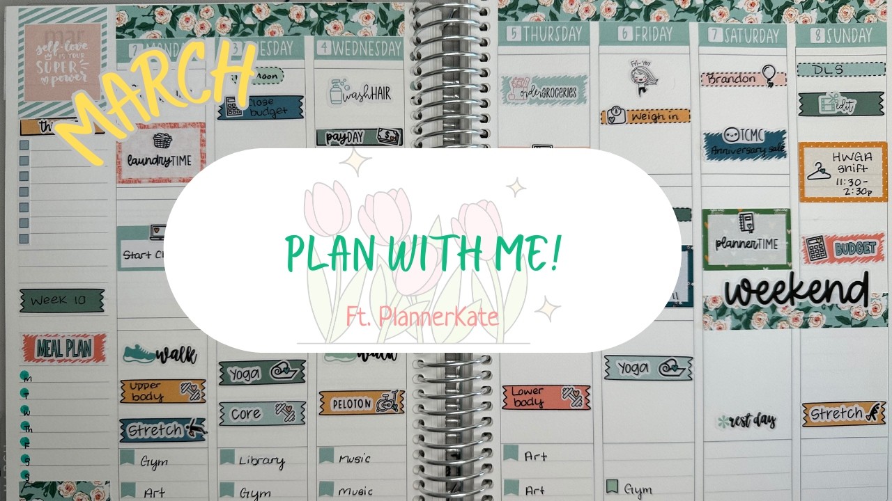 Планируйте вместе со мной! | МАРТ!!! | PlannerKate & Erin Condren