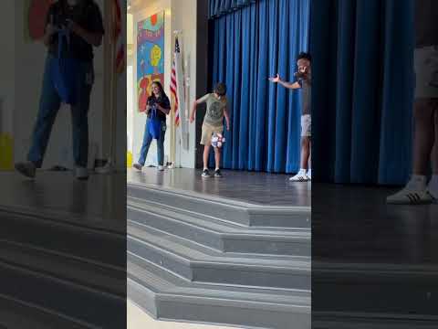 Juggling with Jamar Ricketts at Sherman Oaks elementary school