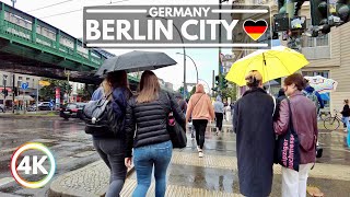 Berlin Germany, Rain Walk around Prenzlauer Berg in Pankow District! 4K Tour with Captions