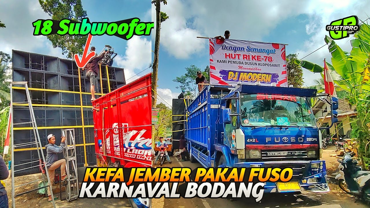 Loading fuso di start KEFA Jember bawah 18 Sub karnaval bodang