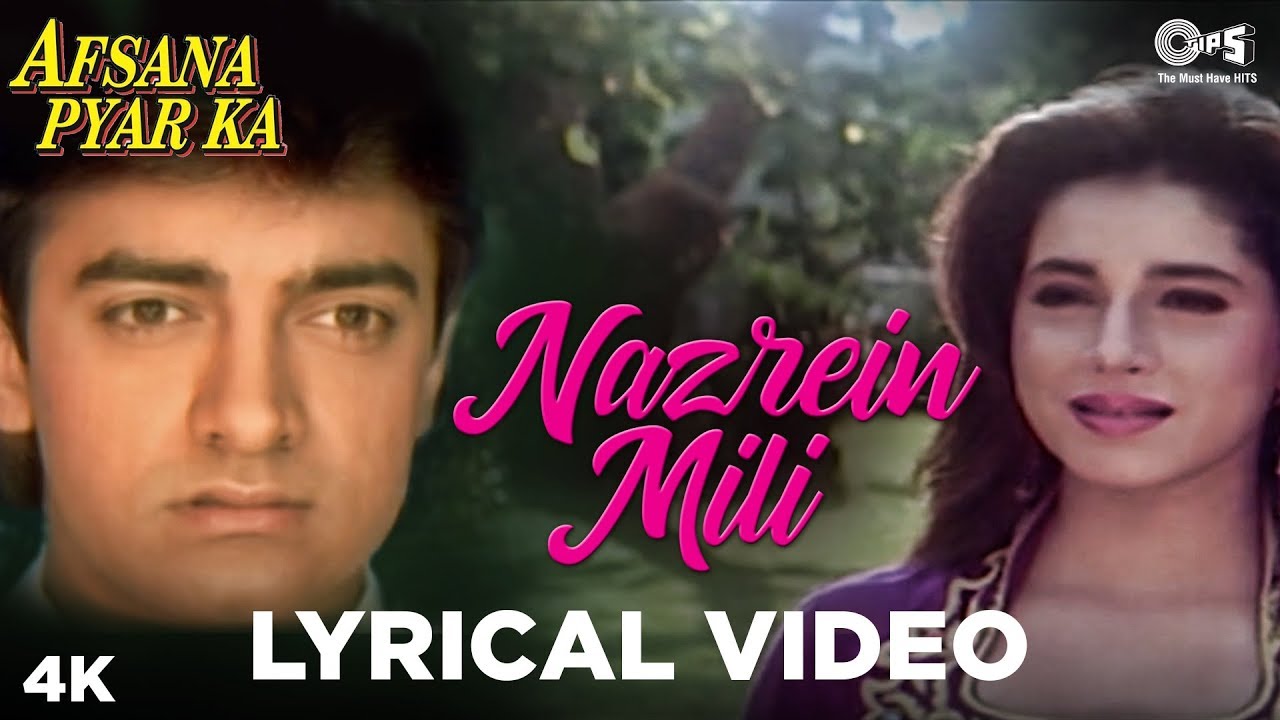 Nazrein Mili Lyrical   Afsana Pyar Ka  Asha Bhosle  Amit Kumar  Aamir Khan  Neelam