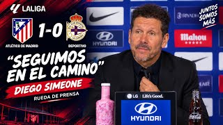SIMEONE PRESS CONFERENCE (ATLÉTICO DE MADRID 1-0 DEPORTIVO)