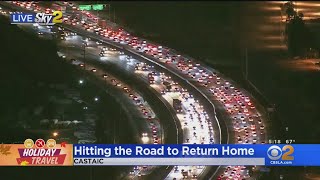 Traffic Backed Up Across Southland As Holiday Travelers Return