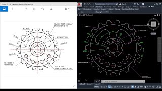 Autocad 2D Drawing Practice | Get Better at 2D rawing! | Draw 2D Sprocket Yourself Very Easy.