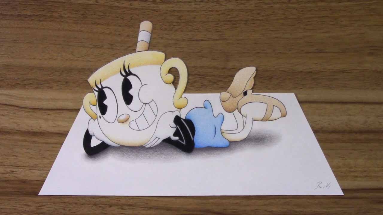 Drawing Ms. Chalice from The Cuphead Show (Netflix)