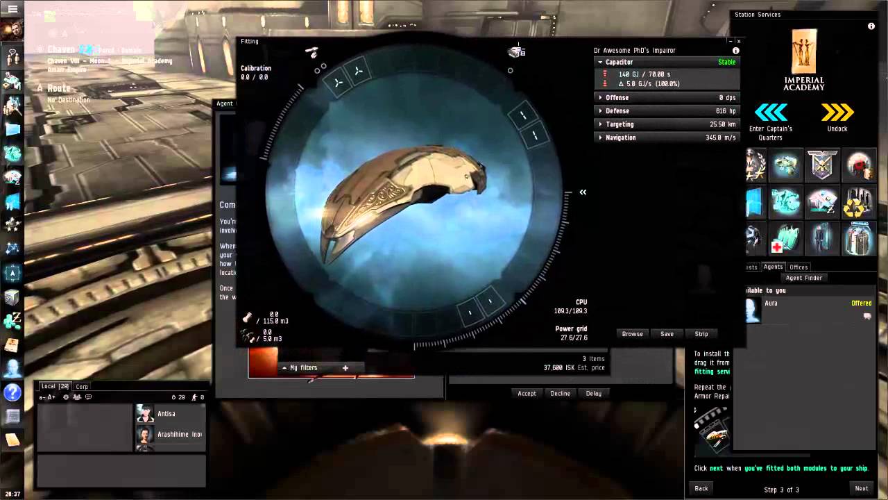 EVE Online Trial-to-Plex: Episode 1 (Skills & Missions) - YouTube