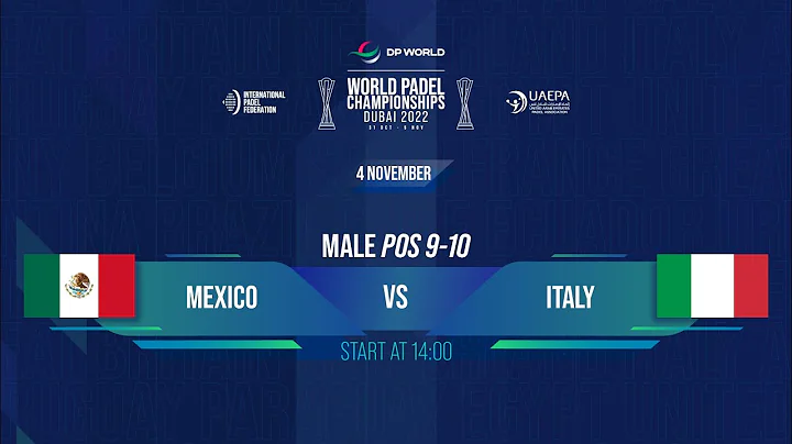 MEXICO vs ITALY   MALE Finals POS [9-10] - DP WORLD | WORLD PADEL CHAMPIONSHIPS DUBAI 2022