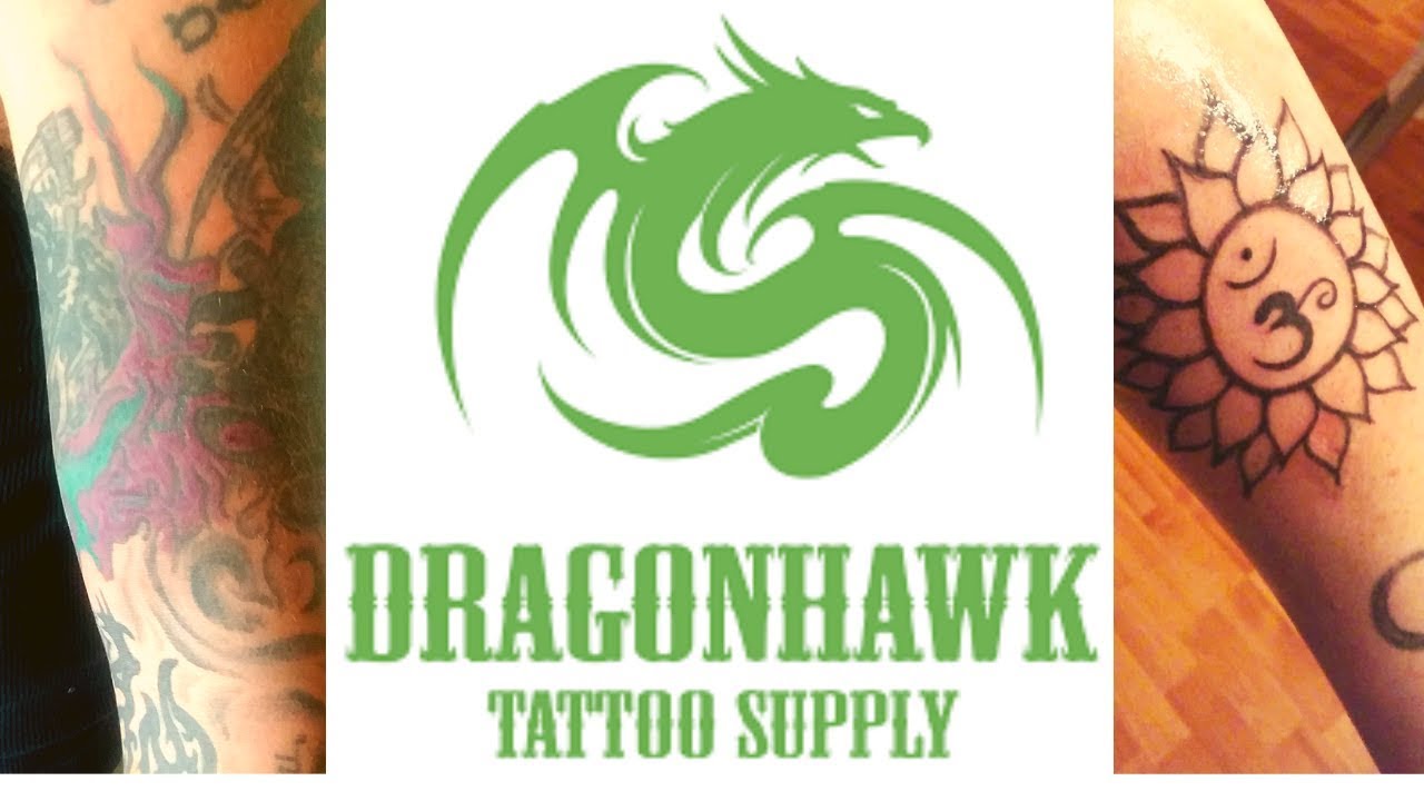 Dragonhawk Tattoo Kit 4 Machine Gun Power Supply 10 Color 50 Needles Tips  Grips