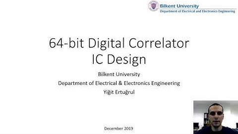 Bilkent University Fall 2019 VLSI Design Course Project