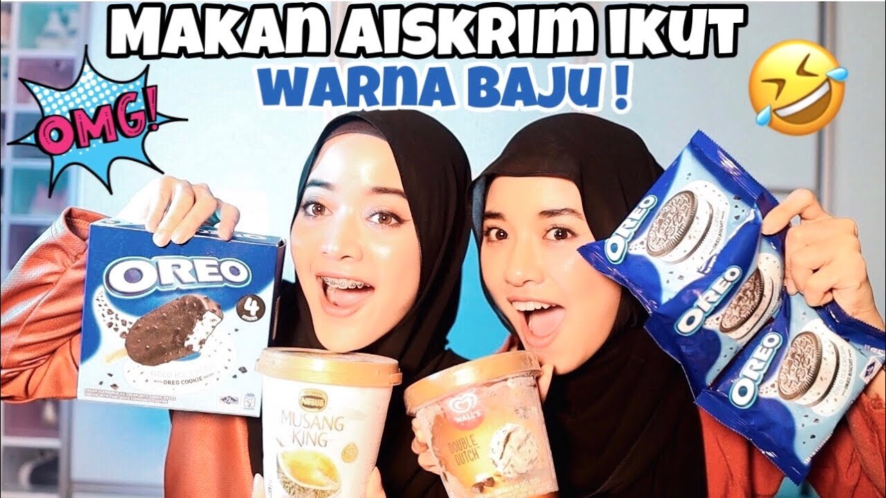 Makan Aiskrim Ikut Warna Baju | Challenge ✅