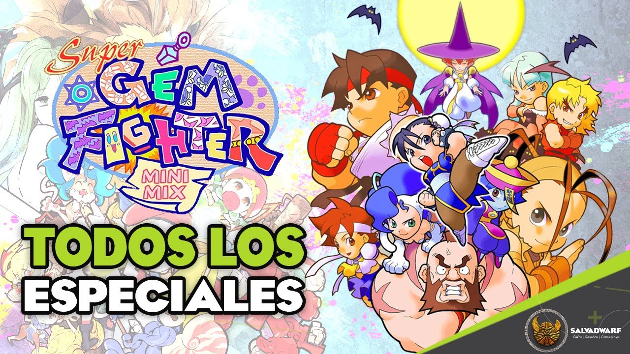 ВСЕ специальные атаки ВСЕХ персонажей Super Gem Fighter Mini Mix