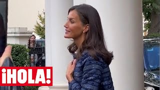 La Espontánea Charla De Doña Letizia Con Unos Admiradores En Londres Antes De Viajar A Nueva York