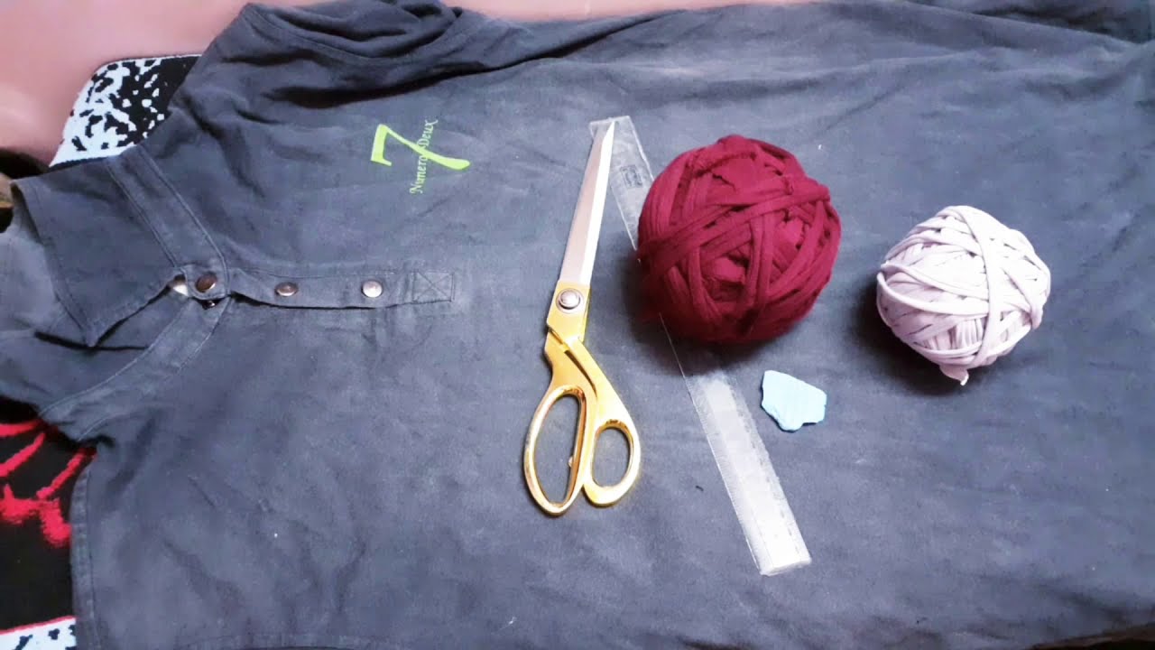 Simple tips How to make tshirt yarns at home using old Tshirts in