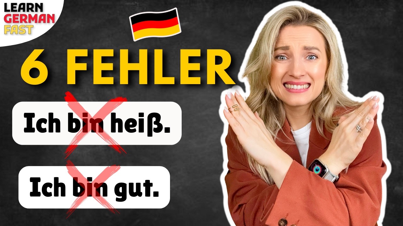 Don`t make these MISTAKES in German (A2-C1) - 🇩🇪 Learn German Fast ...