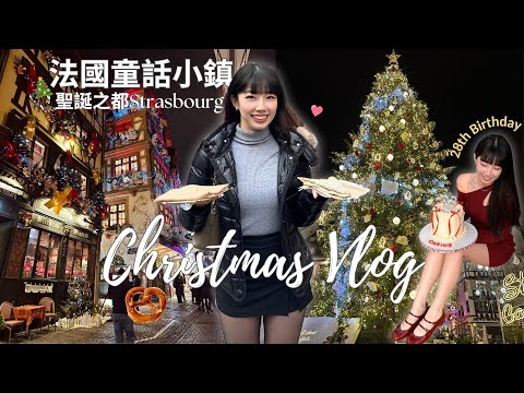 美如仙境の童話小鎮🎠🫧【法國史特拉斯堡Vlog】歐洲聖誕之都🎄❄️ 必吃傳統料理＋熱紅酒口味薑餅蛋糕🍷｜此生必訪的德法邊境小鎮🇫🇷🇩🇪