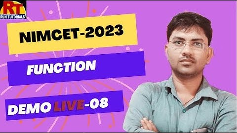 Demo Live Class NIMCET 2023 Batch - 1st Dec - Run Tutorials Varanasi