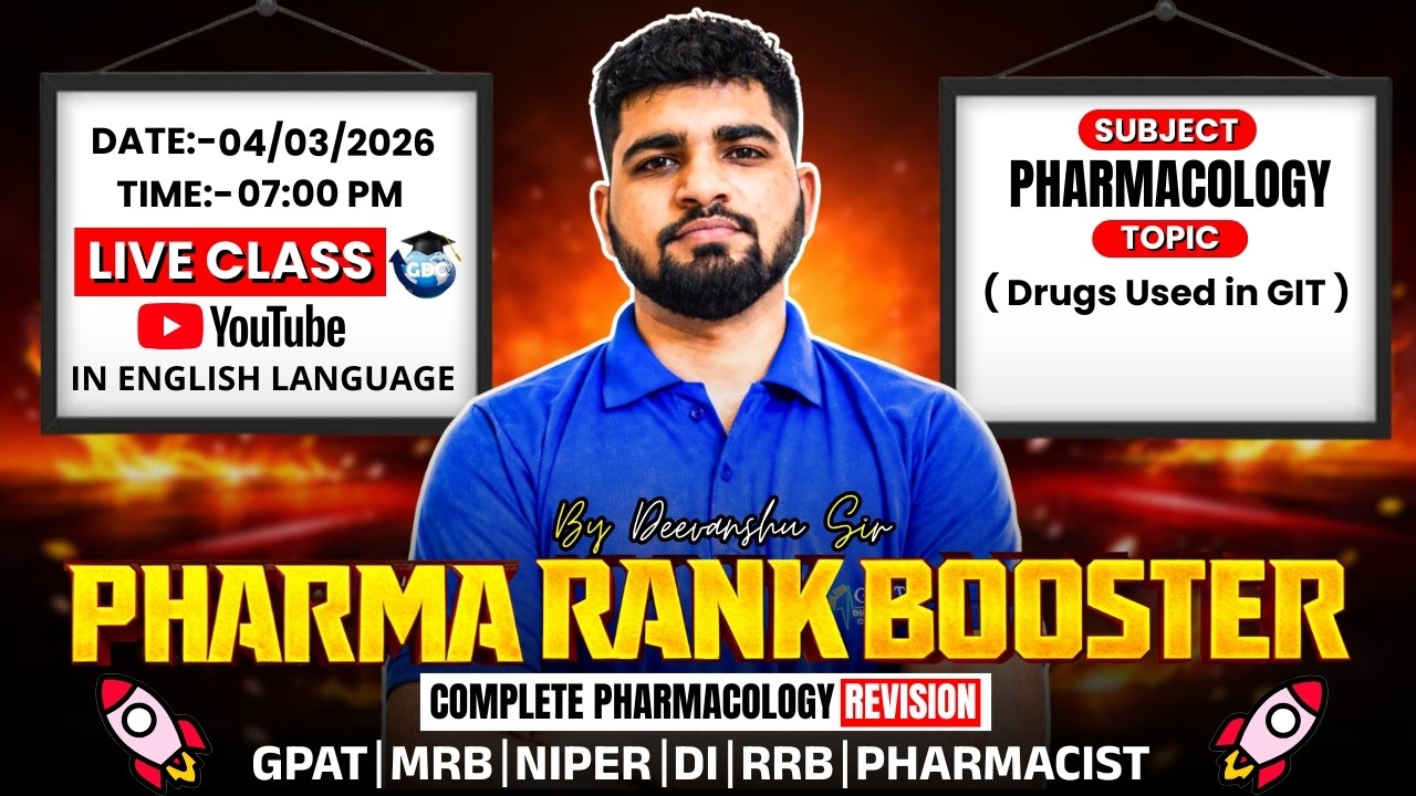 L-27 | Drugs Used in GIT - Pharmacology | Pharma Rank Booster #git # ...