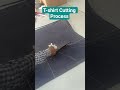 Custom blue acid wash T-shirt cutting process. #tshirtcutting #usa #tshirtdesign  #customshirts