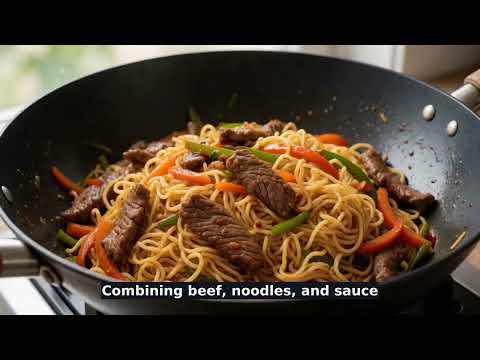 Szechuan Beef & Broccoli Noodle Bowl recipe video thumbnail