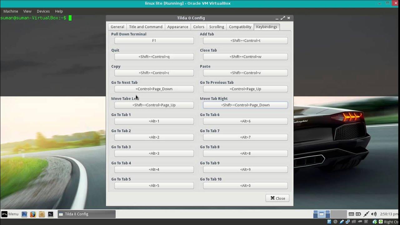 how install and custmize tilda in linux lite? - YouTube