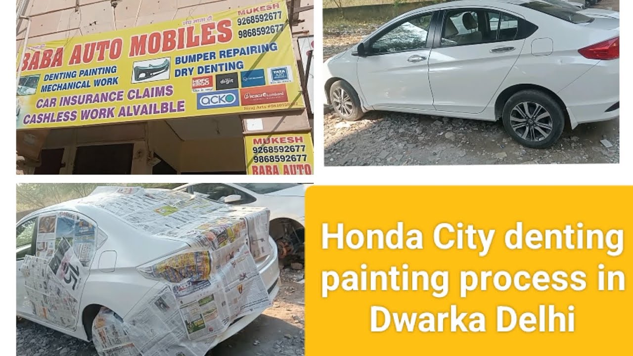 होंडा डेंटिंग पेंटिंग Honda denting painting work best dent paint work