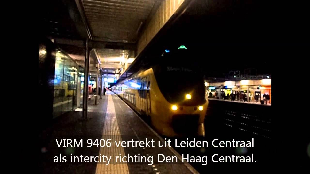 VIRM 9406 vertrekt uit Leiden Centraal