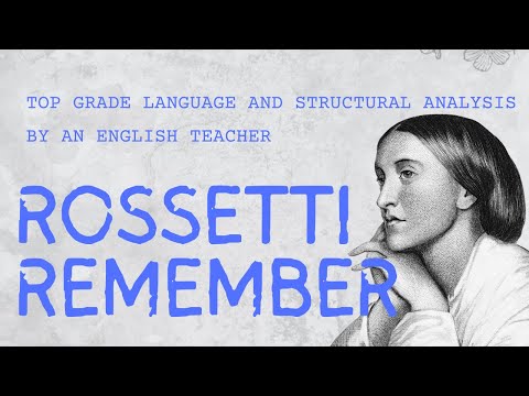 'Remember' by Christina Rossetti  | High Grade Analysis by an English Teacher
