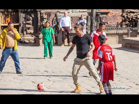 David Beckham enjoying football in Nepal