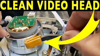 How to clean VHS VCR video heads