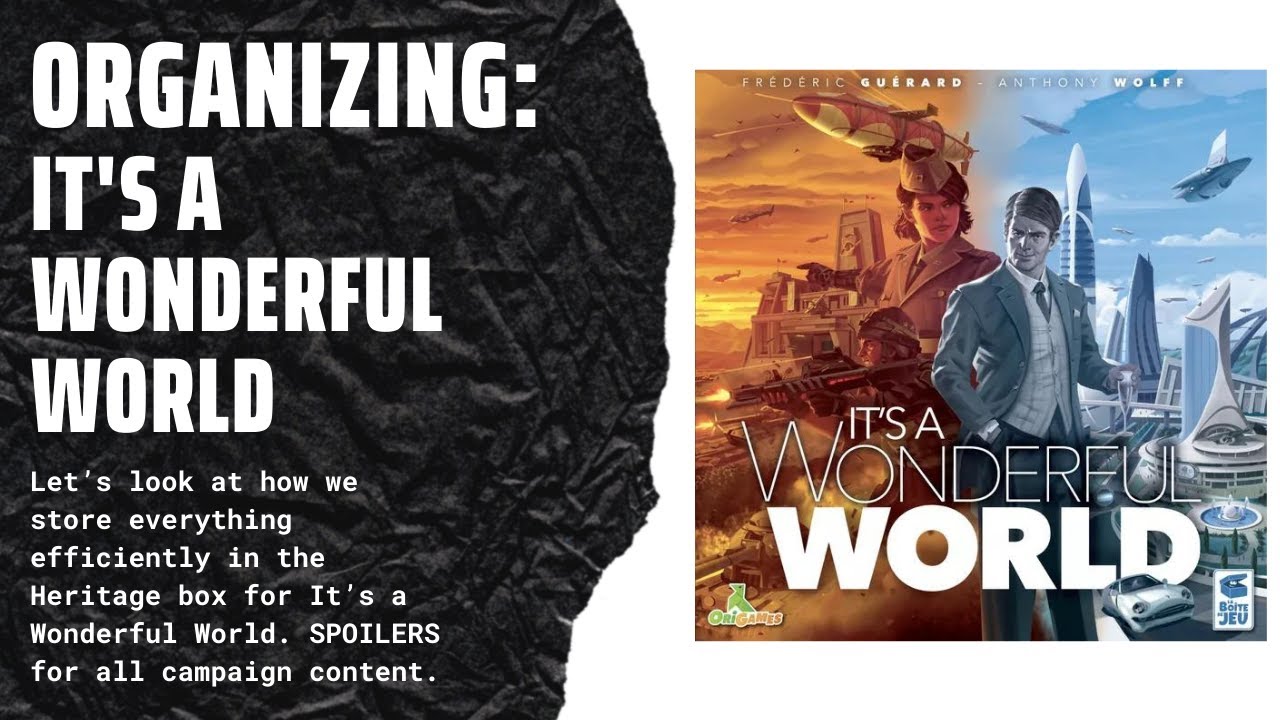 (Spoilers) Organizing It’s a Wonderful World (KS Edition, Fully Sleeved, Expansions) SideGame LLC