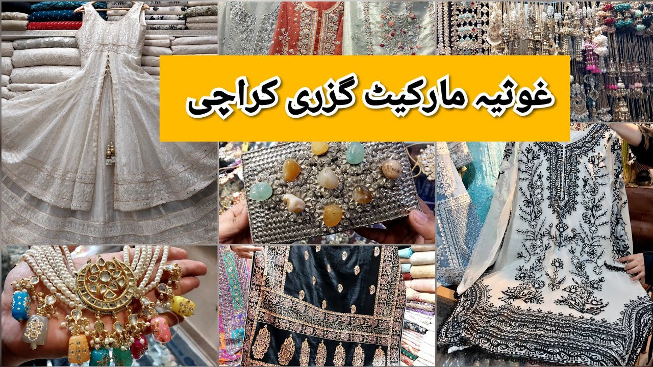 Ghousia Market Gizri Karachi-maxi,winter,fancy dress & jewelry Shopping-Local Bazar Pakistan