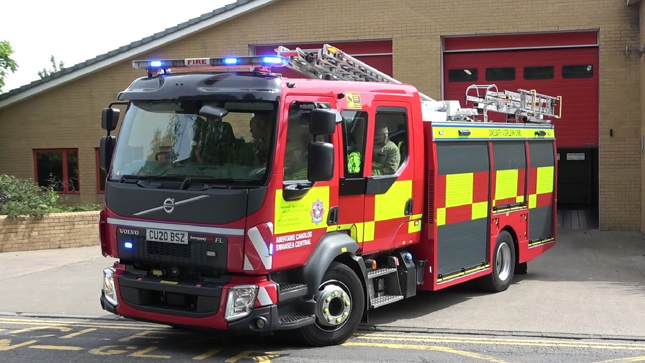 Swansea Central M45P1 Turnout (Volvo FL) - Mid & West Wales Fire And Rescue