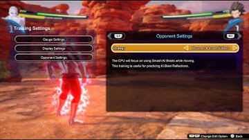 DRAGON BALL: Sparking! ZERO Training, Opponent Settings, Movement & Smash Ki Blasts