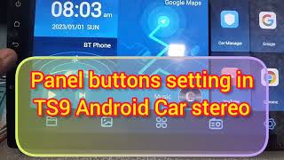 Android Car stereo Panel buttons setting. Panel key setting in Android Car Player. TS9 Car Player.