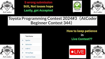 AtCoder Beginner Contest 344 || Live Coding || A || B || C || D || JAVA Code || AtCoder || Contest |