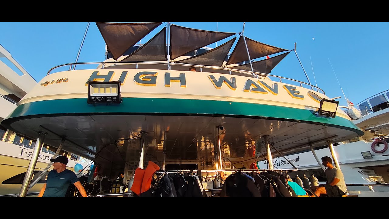 Liveaboard på båden high wave turen er North Reefs & wrecks Rødehavet Egypten movie