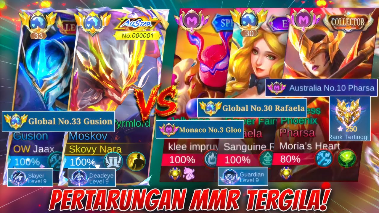 PERTARUNGAN MMR PALING GILA! MATCH HARGA DIRI PARA TOP GLOBAL DAN TOP SUPREME! APAKAH WIN? ~ MLBB