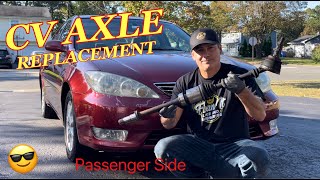 TOYOTA CAMRY AXLE REPLACEMENT - How to Replace Passenger Side CV Axle on a Toyota Camry