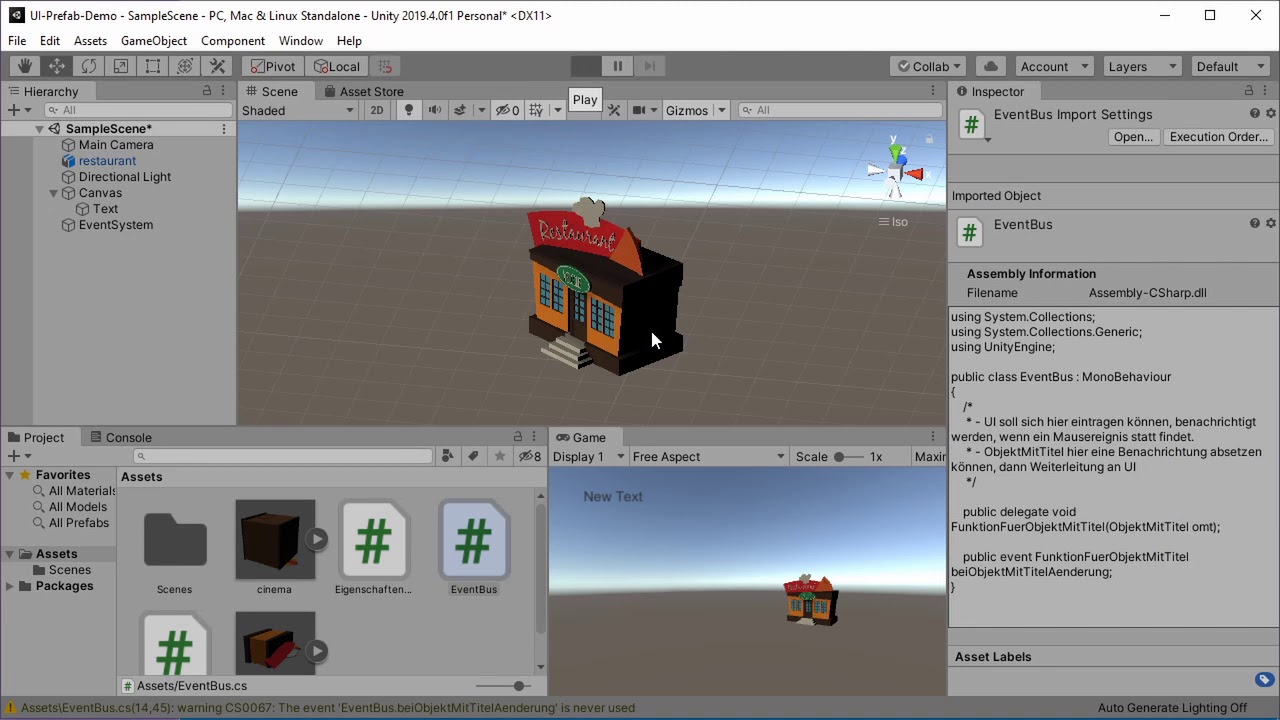 #04 Event-Bus anlegen - Event Bus in Unity - YouTube