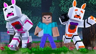 Funtime Foxy and Lolbit Are Chased By a Murderer Minecraft Fnaf Roleplay Adventure