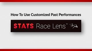 How to use Customized Past Performances in Race Lens screenshot 5