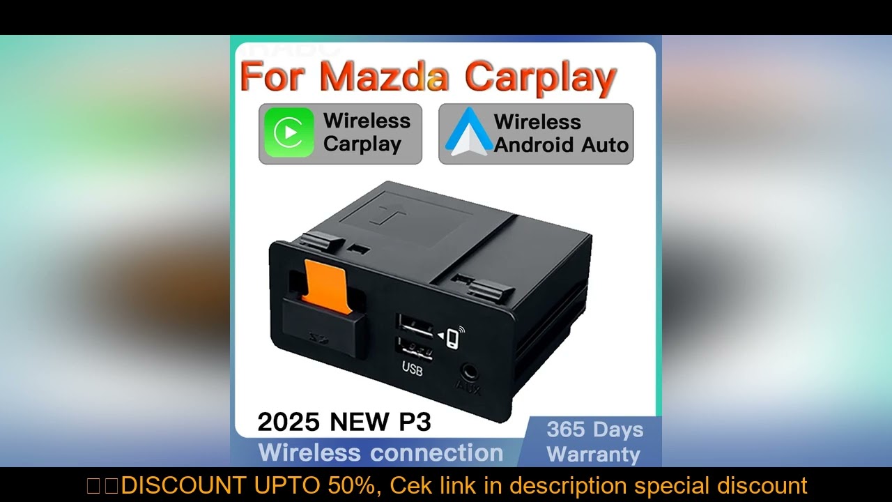NEW P3 For Wireless Apple CarPlay Android Auto Adapter USB Hub OEM for Retrofit Mazda 2 3 6 CX3 CX5