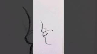 How to draw side lips step by step with easy fast way
