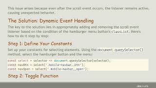 How To Manage Event Listeners For A Dynamic Hamburger Menu With Classlist In Javascript