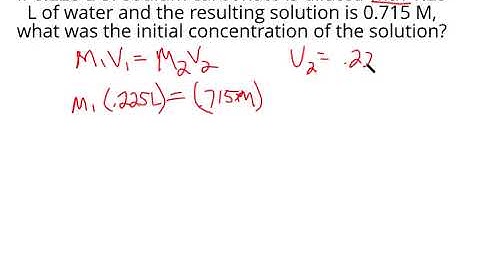 dilution problem combined volume