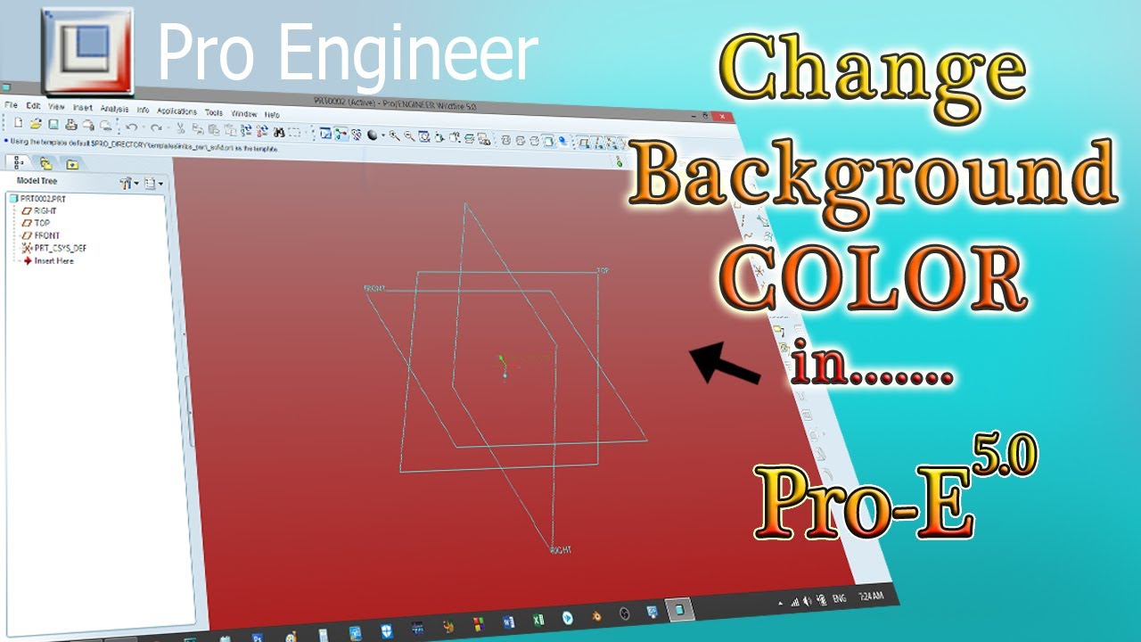 Pro E | How to Change Background Color in Pro E 5.0 | Pro Engineer CAD ...