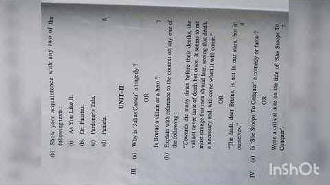 Previous year question papers, English Elective B.A. Sem 3, PU Patiala