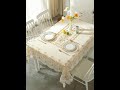 Gold Embroidered Tablecloth - Waterproof, Oil-Resistant, Heat-Resistant, Practical and Elegant
